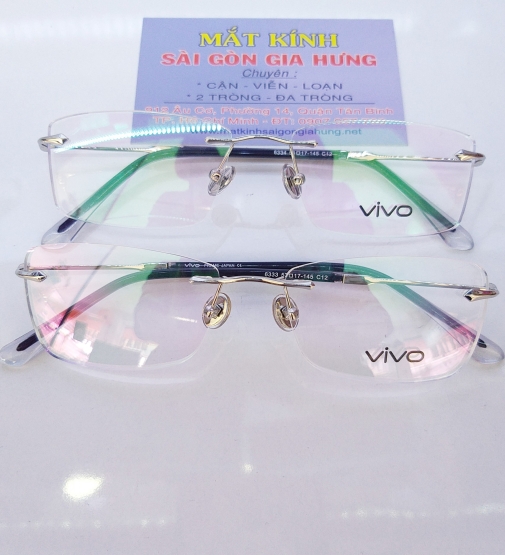 gọng kính khoan không viền Vi Vo