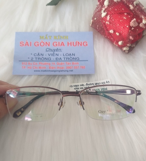 GỌNG KÍNH TITANIUM CAO CẤP  Guy Laroche  GL90398 BR