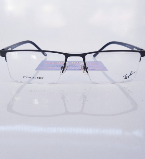 Gọng Kính Cận  Nưa Viền   STAINLESS  RAYBAN 