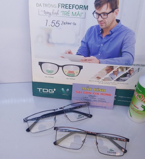 Gọng Kính Kim Loại LACOSTE