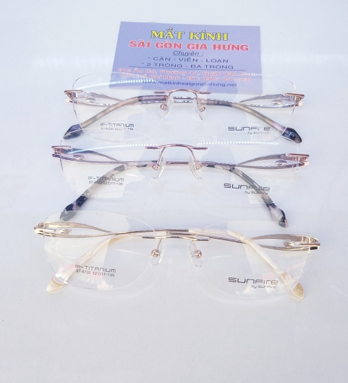 Gọng Kính Khoan Cao Cấp TITANIUM  SUNFiRE