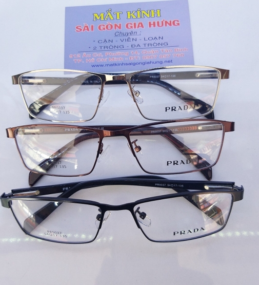 GỌNG kim loại thường  PRADA
