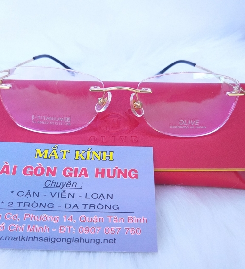 Gọng Kính TiTan Cao Cấp OLIVE TT́̃7812