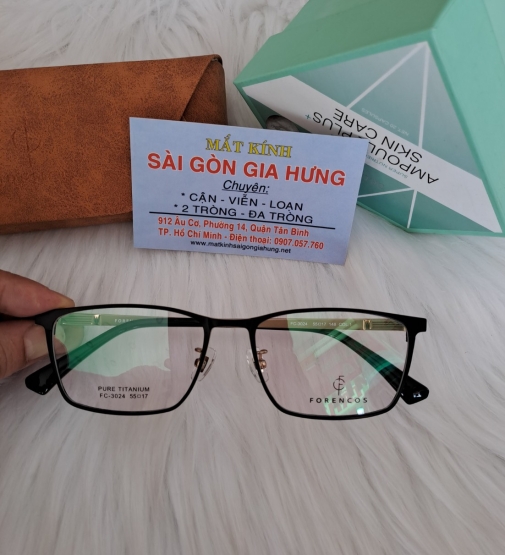 GỌNG KÍNH TITAIUM CAO CẤP FORENCOS  FC- 3024 Col1 