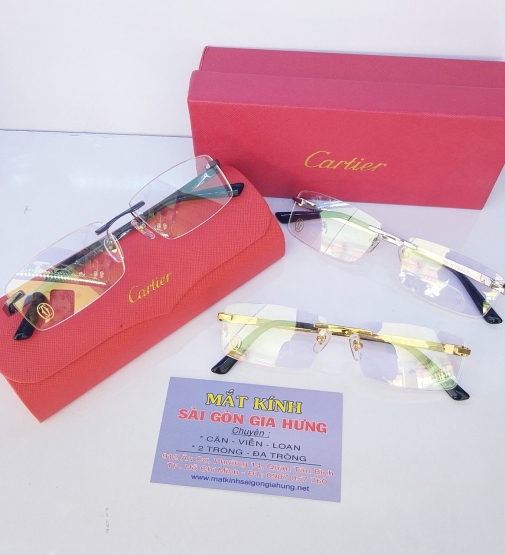 Gọng Kính Khoan Cao Cấp Cartierr