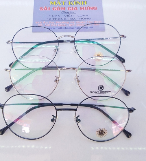 Gọng Kính Cận Kim Loại Kiểu ZAINT BROWN